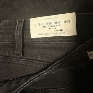 Maurices Charcoal Super Skinny Crop Jeans